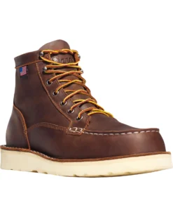 Danner Men's Bull Run Moc Toe 6" Work Boots - Soft Toe 