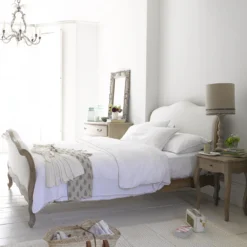 Double Antoinette Bed In Natural Cotton Linen Mix -JELLYCAT SALES 131917 beant corrected