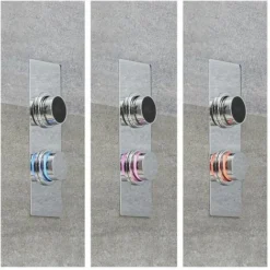 Milano Vis - Modern Digital Three Outlet Thermostatic Mixer Concealed Shower Valve - Chrome -JELLYCAT SALES 15473995 3