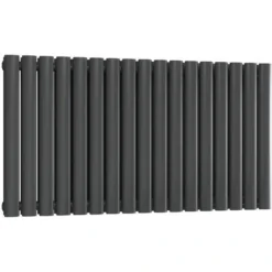 Reina Neval Double Horizontal Aluminium Radiator 600mm H X 994mm W Anthracite