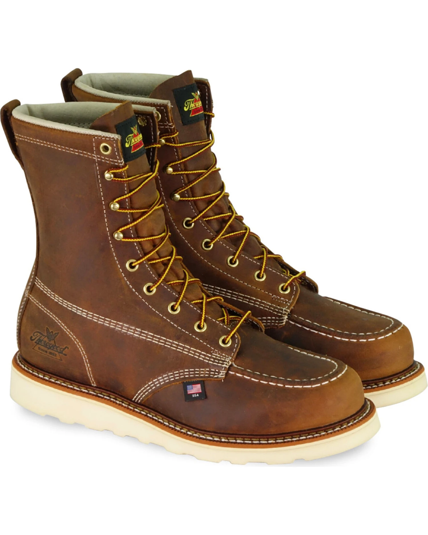 Thorogood Men's 8" American Heritage MAXwear Wedge Sole Work Boots - Soft Toe 1 Thorogood Men's 8" American Heritage MAXwear Wedge Sole Work Boots - Soft Toe