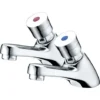 Basin Sink Taps 1/2 Push Down Delay Self Close Closing Non-Concussive - Pair