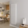 Traditional Radiator Central Heating Rads Cast Iron Style 3 Column Vertical 1800x560mm Grey White