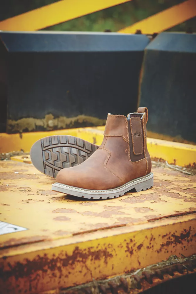 Site Mudguard Safety Dealer Boots Brown Size 9 2 Site Mudguard Safety Dealer Boots Brown Size 9 - Image 2