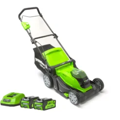 Greenworks G40LM41K2X 40cm Cordless Lawnmower With 2 X 2Ah Batteries And Charger (40V)