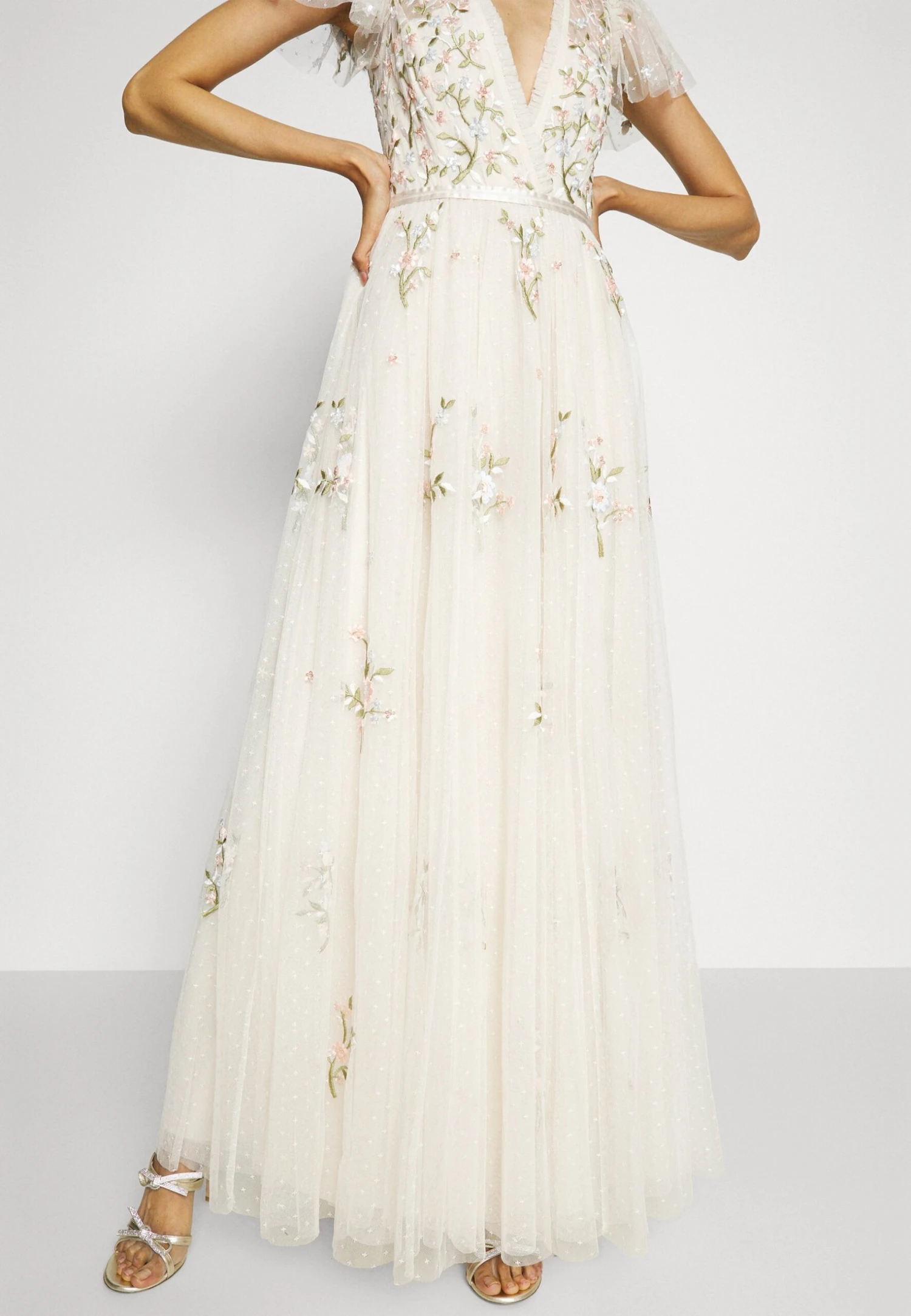 Needle & Thread Exclusive Petunia Cap Sleeve Gown - Occasion Wear - Cream 5 Needle & Thread Exclusive Petunia Cap Sleeve Gown - Occasion Wear - Cream - Image 5