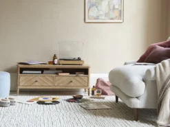 Flapper Media Unit In Light Oak