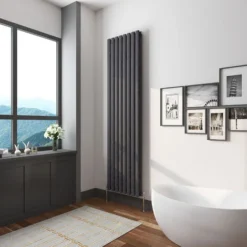 Oval Column Radiator 1800x472mm Anthracite Vertical Radiator Double Modern Central Heating Radiators Designer Radiators
