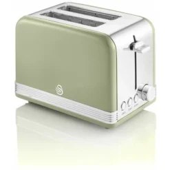 Swan 2 Slice Retro Green Toaster