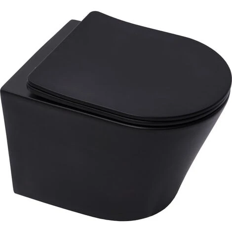 Grohe Toilet Set Rapid SL Frame + Infinitio Rimless Toilet, Matt Black + Softclose Seat + Matt Black Flush Plate 3 Grohe Toilet Set Rapid SL Frame + Infinitio Rimless Toilet, Matt Black + Softclose Seat + Matt Black Flush Plate - Image 3