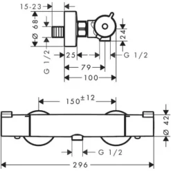 Hansgrohe Ecostat Thermostatic Shower Mixer 1001 CL (13211000) -JELLYCAT SALES 74153000 4