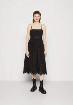 AllSaints Whitley Broderie Dress - Day Dress - Black