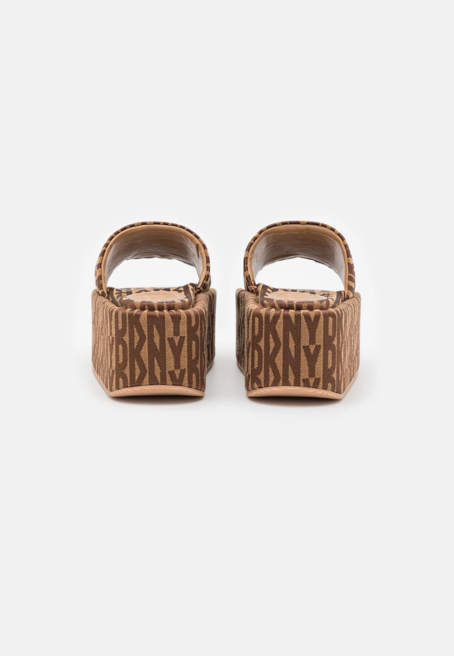 DKNY Vyra Platform Slide - Heeled Mules - Saddle/New Nude 4 DKNY Vyra Platform Slide - Heeled Mules - Saddle/New Nude - Image 4