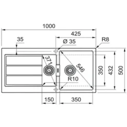 Franke Sirius S2D651CB 1.5 Bowl Tectonite Reversible Carbon Black Kitchen Sink -JELLYCAT SALES 81167184 4