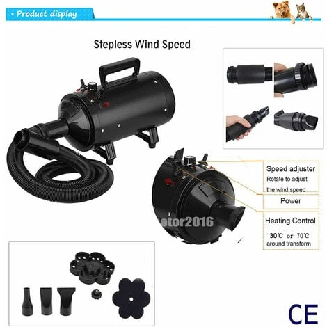 2800W Professional Motorcycle Power Dryer Car Blower Duster Flexible Hose High Pressure Air Flow Pet Hair Dryer 4 2800W Professional Motorcycle Power Dryer Car Blower Duster Flexible Hose High Pressure Air Flow Pet Hair Dryer - Image 4