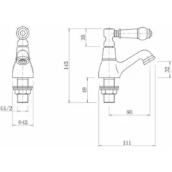 Park Lane Winchester Basin Taps -JELLYCAT SALES 8756296 5