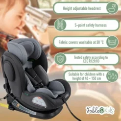 Fablekids Car Seat NOBLE Child Car Seat Isofix 360° Swivel Child Car Seat 0-36kg -JELLYCAT SALES 94409219 3