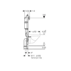 Geberit Toilet Set Duofix UP100 Support Frame + Livea Bello Rimless Toilet, Matt Grey + Softclose Seat + Matt Chrome Plate -JELLYCAT SALES 94588058 4