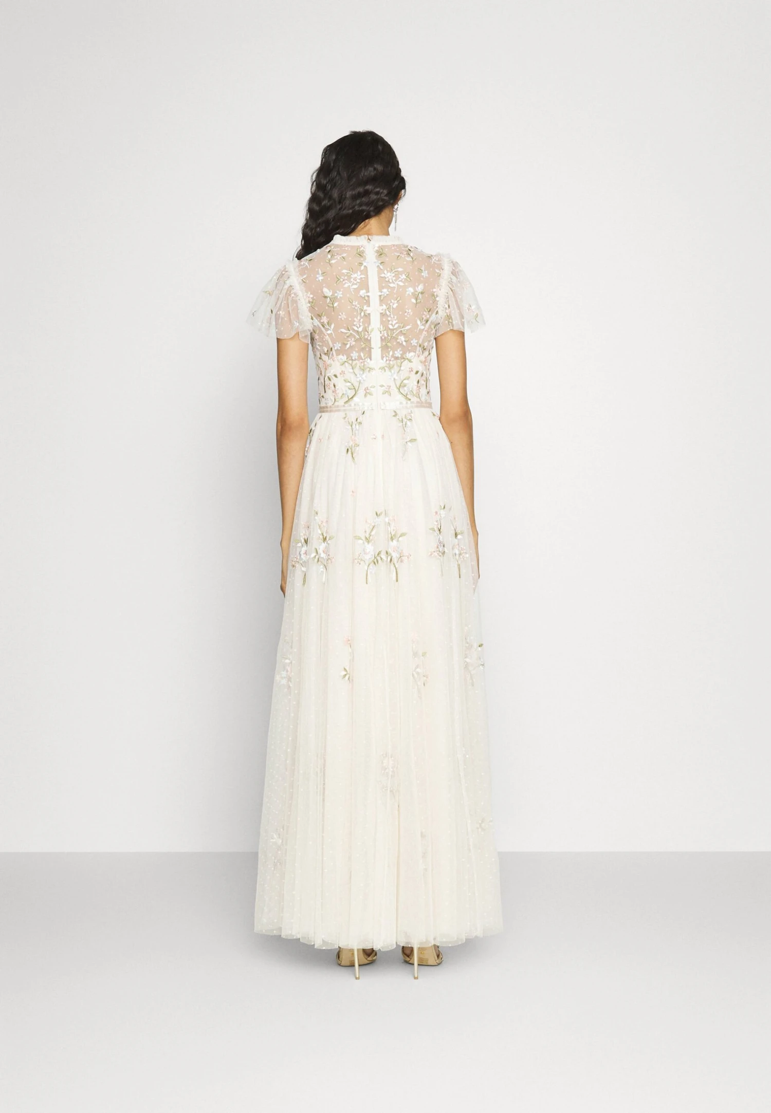 Needle & Thread Exclusive Petunia Cap Sleeve Gown - Occasion Wear - Cream 3 Needle & Thread Exclusive Petunia Cap Sleeve Gown - Occasion Wear - Cream - Image 3