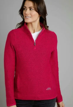 Aria 1/4 Zip Eco Macaroni - Jumper - Berry