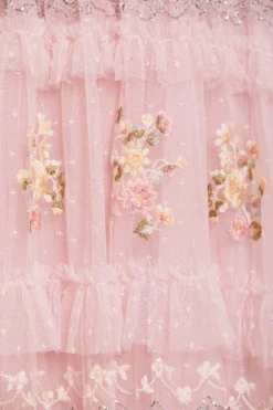 Primrose Bouquet Long Sleeve Ankle Gown -JELLYCAT SALES PRIMROSEBOUQUETLONGSLEEVEANKLEGOWN ANKLEGOWN BLUSHPINK NEEDLE THREAD 4