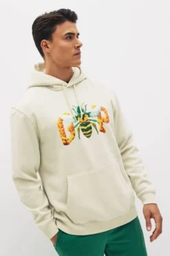 Gap White Bumble Bee White Raku Inoue Logo Hoodie