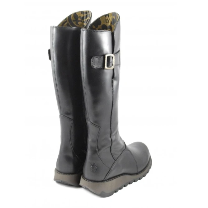 Fly London Long Boot MOL 2 Black Leather 3 Fly London Long Boot MOL 2 Black Leather - Image 3