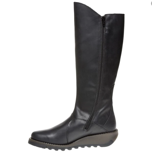 Fly London Long Boot MOL 2 Black Leather 2 Fly London Long Boot MOL 2 Black Leather - Image 2