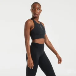 WIT High Neck Longline Bra In Black -JELLYCAT SALES WIT W1021 BLK11404