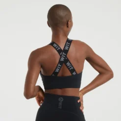 WIT High Neck Longline Bra In Black -JELLYCAT SALES WIT W1021 BLK11420