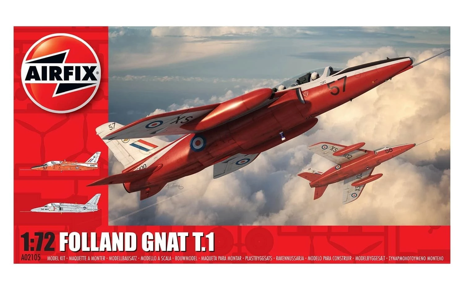 Airfix Folland Gnat T.1 1:72 Scale Plastic Model Kit 2 Airfix Folland Gnat T.1 1:72 Scale Plastic Model Kit - Image 2