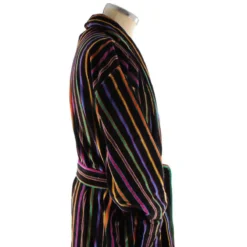 Bown Of London Mozart Bold Primary Striped Cotton Velour Dressing Gown - Black/Multi-colour -JELLYCAT SALES bown of london mozart bold primary striped cotton velour dressing gown blackmulti colour 31012548