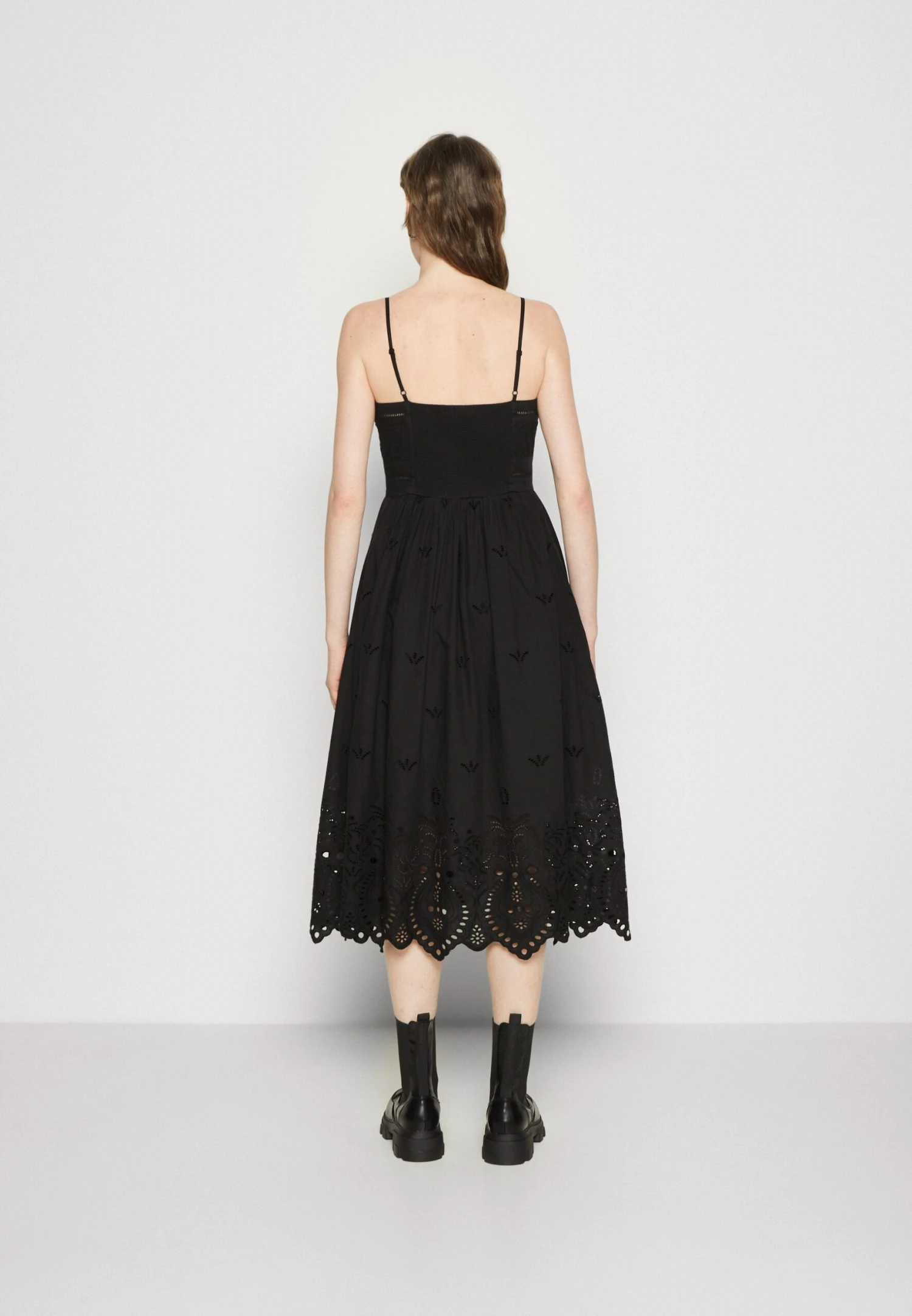 AllSaints Whitley Broderie Dress - Day Dress - Black 3 AllSaints Whitley Broderie Dress - Day Dress - Black - Image 3