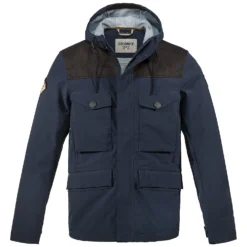 Dolomite M EXPEDITION HOOD FIELD JACKET 3L, Dark Blue - Wool Grey
