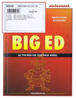 Eduard Big-Ed 1/48 DKM U-Boat VIIc U-552 Photo Etch Set # 5332