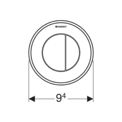 Geberit Type10 Dual Flush Button Matt/Gloss Chrome -JELLYCAT SALES geberit 116055kn1 3
