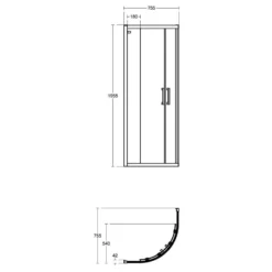 Ideal Standard Connect 2 800x800mm Quadrant Shower Enclosure K9383 -JELLYCAT SALES ideal standard k9383eo 3