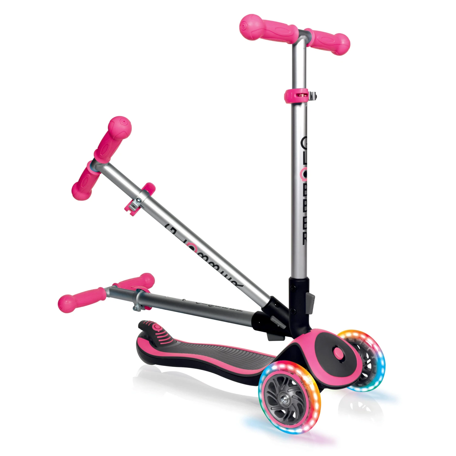GLOBBER Kids' Advanced Scooter - Light Neon Pink 2 GLOBBER Kids' Advanced Scooter - Light Neon Pink - Image 2