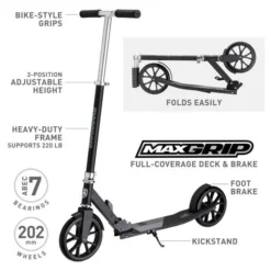 Mongoose Trace 200 Folding Scooter Black & Grey -JELLYCAT SALES k802e6a2f3210b4204df1140ce696cb1b