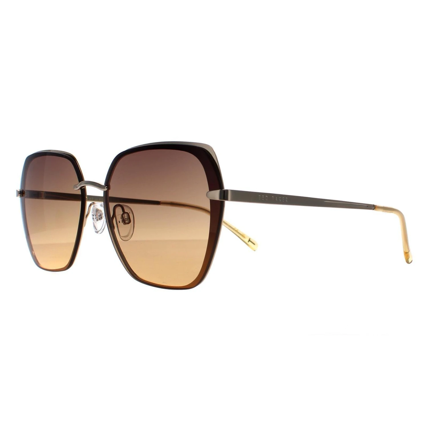 Ted Baker Butterfly Gold Brown Gold Gradient TB1657 Noa Sunglasses 2 Ted Baker Butterfly Gold Brown Gold Gradient TB1657 Noa Sunglasses - Image 2