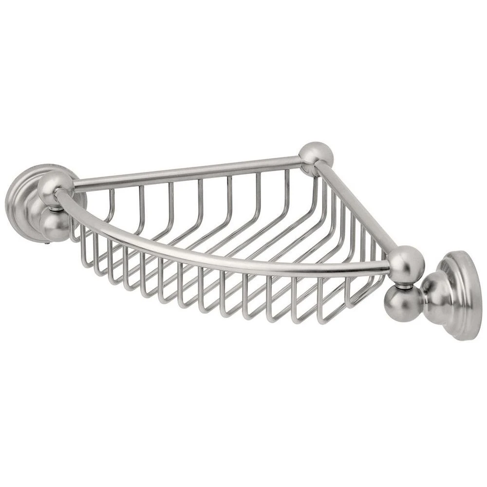 Perrin & Rowe Corner Basket Pewter 1 Perrin & Rowe Corner Basket Pewter