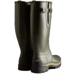 Hunter Mens Balmoral Adjustable Neoprene Wellington Boots - Dark Olive -JELLYCAT SALES ralAdjTechSole DarkOlive 3718714 8