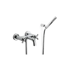 Roca Loft Wall Mounted Bath Shower Mixer With Kit Chrome