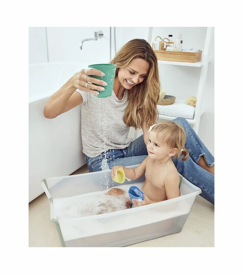 Stokke Flexi Bath X-Large Heat Sensitive - Transparent Green 2 Stokke Flexi Bath X-Large Heat Sensitive - Transparent Green - Image 2