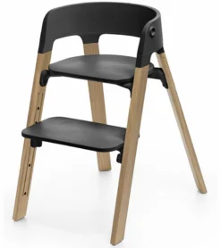 Stokke Steps Chair - Black/Natural Oak