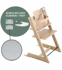 Stokke Tripp Trapp Complete High Chair - Oak Natural / Nordic Blue