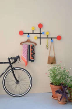 Piet Wall Coat Rack - Lacquered Sheet Metal - 1 Unit - Presse Citron -JELLYCAT SALES wall coat rack piet black red mustard blue madeindesign 259082 product800