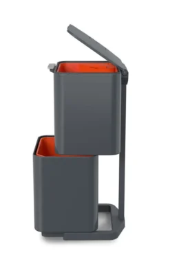 Totem Max 60L Waste Bin - / 2 30L Bins + 1 4L Organic Waste Bin - Joseph Joseph -JELLYCAT SALES waste bin totem max 60l anthracite madeindesign 325542 product800