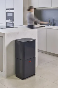 Totem Max 60L Waste Bin - / 2 30L Bins + 1 4L Organic Waste Bin - Joseph Joseph -JELLYCAT SALES waste bin totem max 60l anthracite madeindesign 325543 product800
